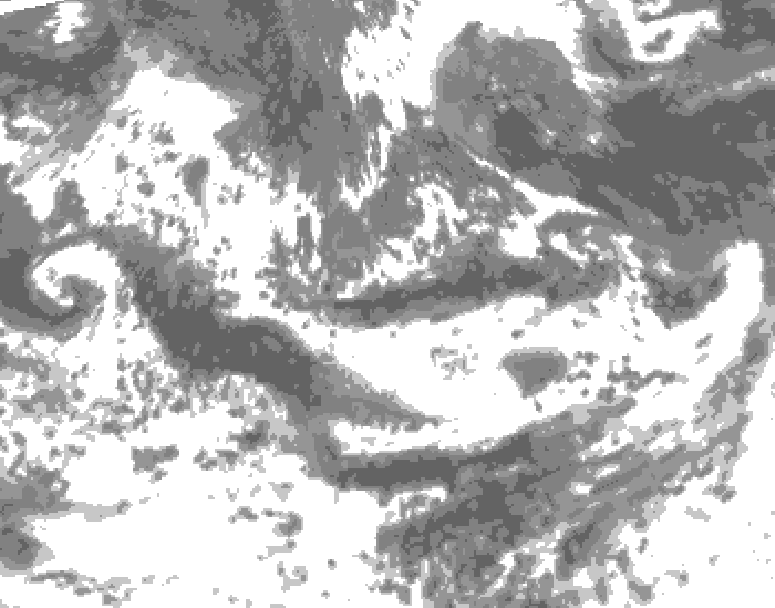 GDPS total cloud 012 hour forecast chart for Canada based on 2025/06/13 1200Z data