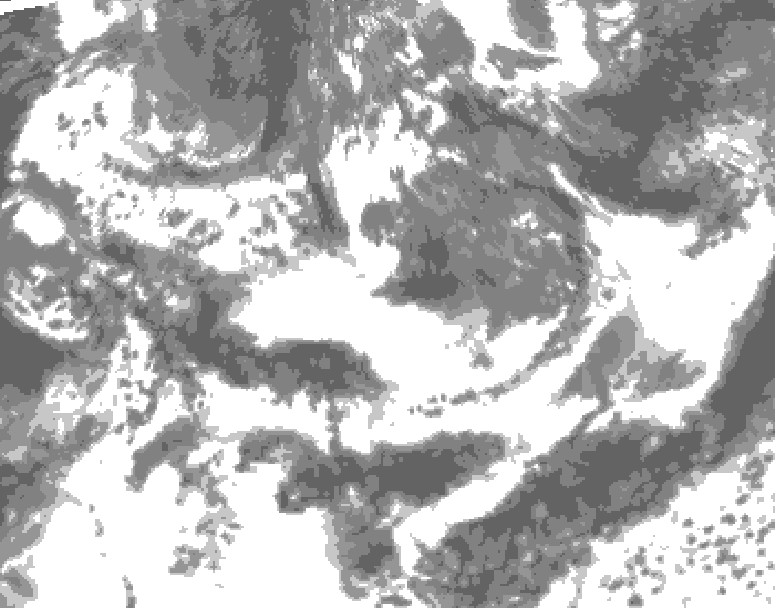 GDPS total cloud 048 hour forecast chart for Canada based on 2025/06/13 1200Z data