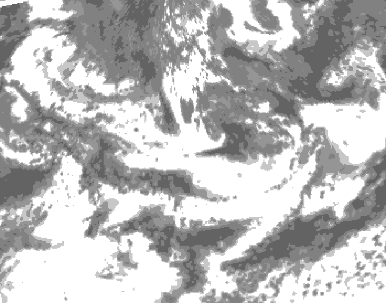 GDPS total cloud 054 hour forecast chart for Canada based on 2025/06/13 1200Z data