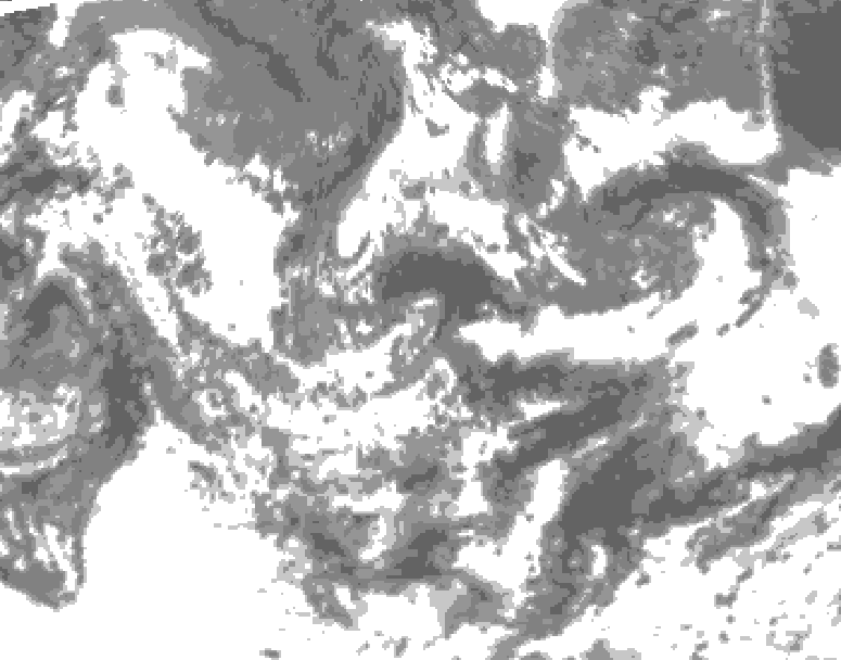 GDPS total cloud 108 hour forecast chart for Canada based on 2025/06/13 1200Z data