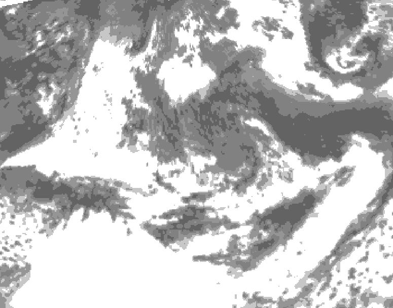 GDPS total cloud 198 hour forecast chart for Canada based on 2025/06/13 1200Z data