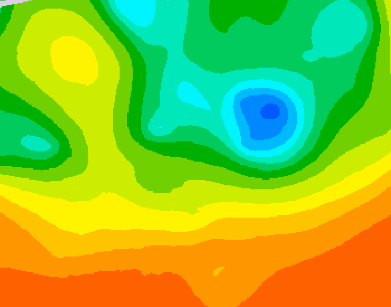 GDPS 500 millibar geopotential height 072 hour forecast chart for Canada based on 2025/06/14 0000Z data