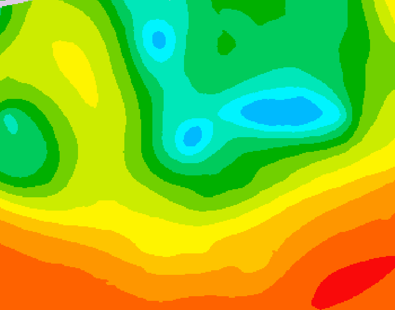 GDPS 500 millibar geopotential height 096 hour forecast chart for Canada based on 2025/06/14 0000Z data