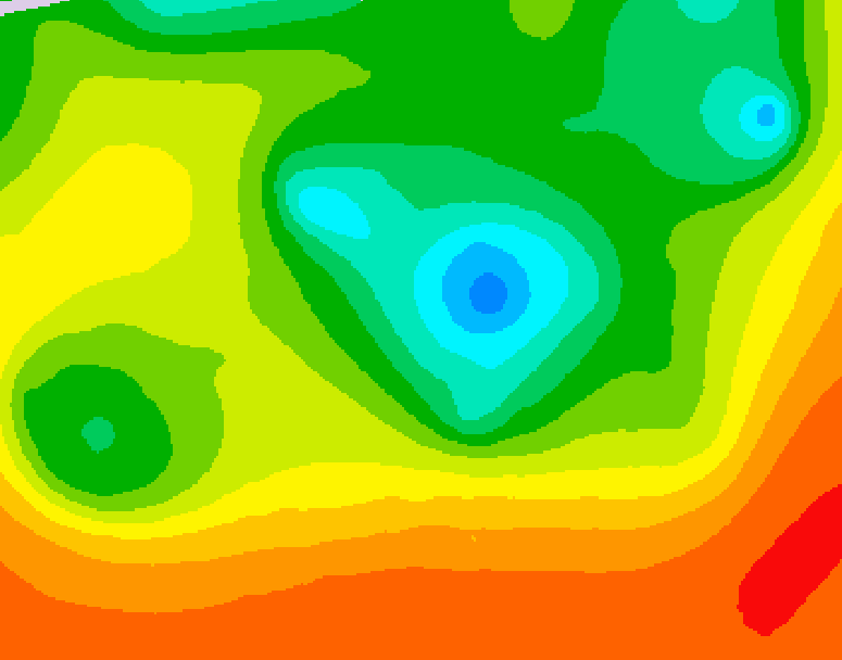 GDPS 500 millibar geopotential height 162 hour forecast chart for Canada based on 2025/06/14 0000Z data