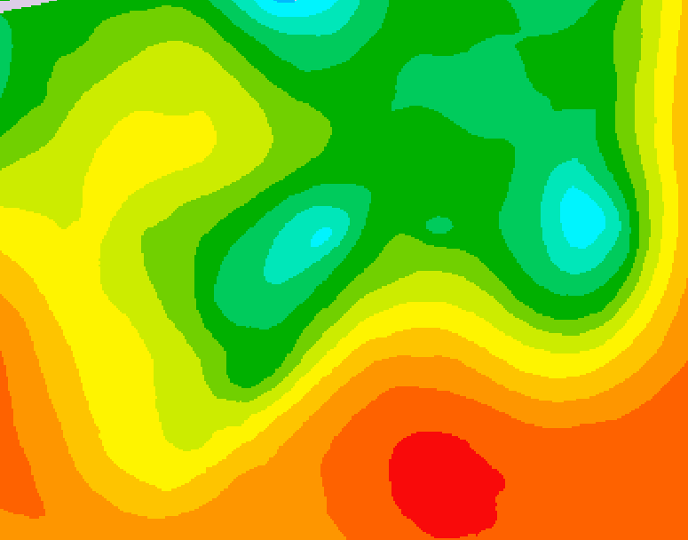 GDPS 500 millibar geopotential height 216 hour forecast chart for Canada based on 2025/06/14 0000Z data