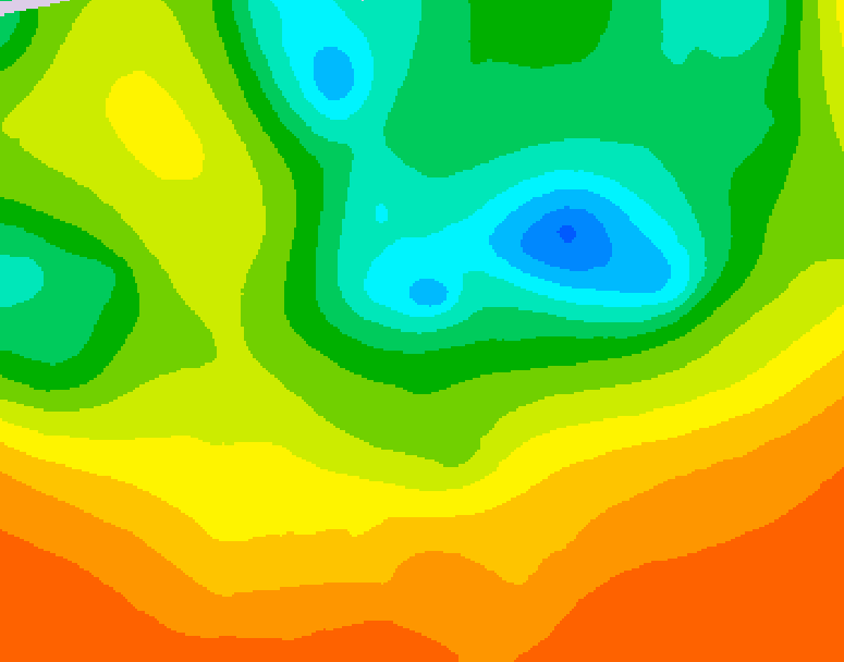 GDPS 500 millibar geopotential height 072 hour forecast chart for Canada based on 2025/06/14 1200Z data