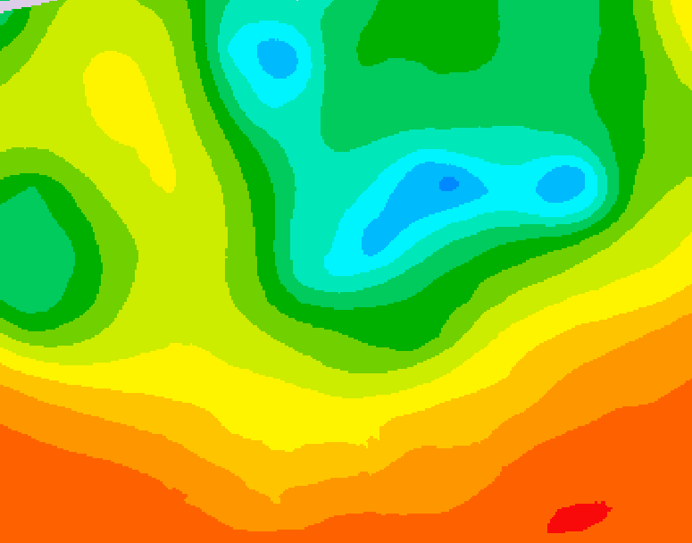 GDPS 500 millibar geopotential height 084 hour forecast chart for Canada based on 2025/06/14 1200Z data