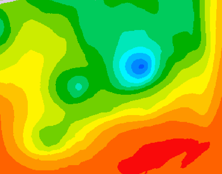 GDPS 500 millibar geopotential height 180 hour forecast chart for Canada based on 2025/06/14 1200Z data