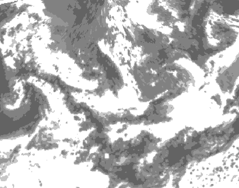 GDPS total cloud 060 hour forecast chart for Canada based on 2025/06/14 0000Z data