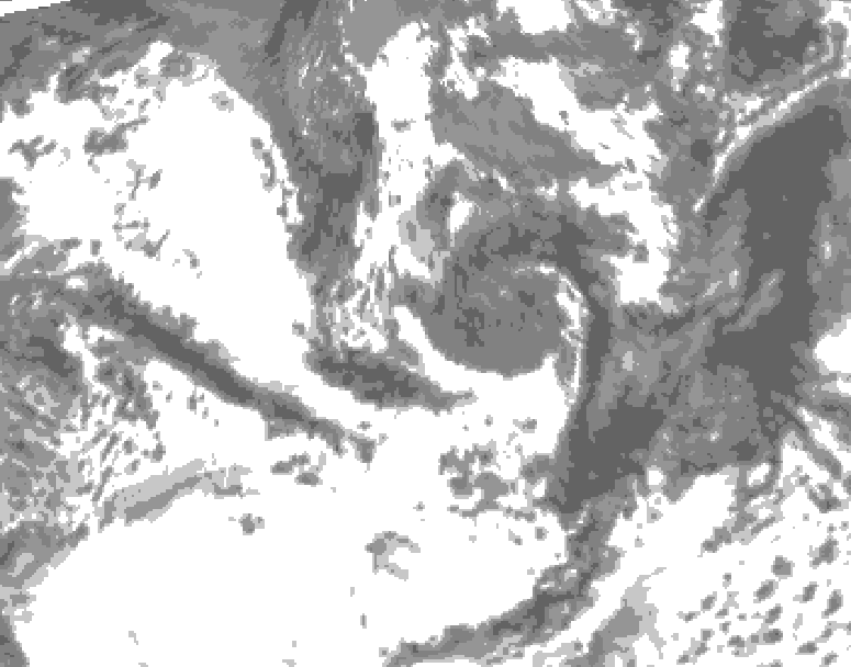 GDPS total cloud 138 hour forecast chart for Canada based on 2025/06/14 0000Z data