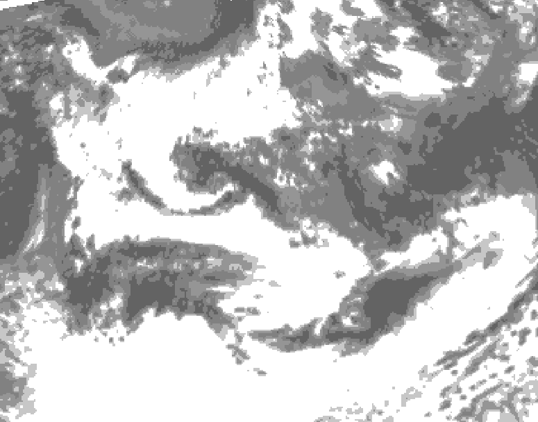 GDPS total cloud 186 hour forecast chart for Canada based on 2025/06/14 0000Z data