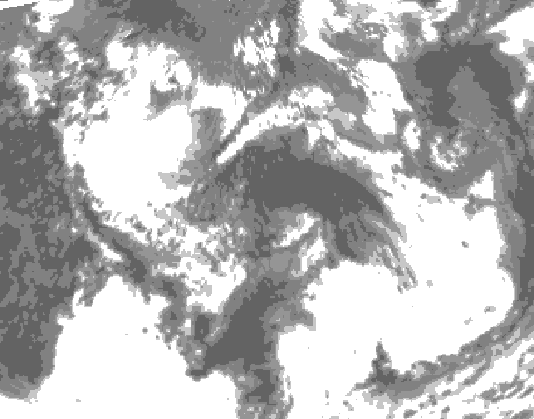 GDPS total cloud 234 hour forecast chart for Canada based on 2025/06/14 0000Z data