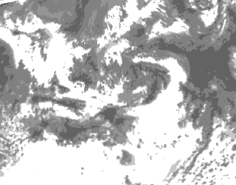 GDPS total cloud 150 hour forecast chart for Canada based on 2025/06/14 1200Z data