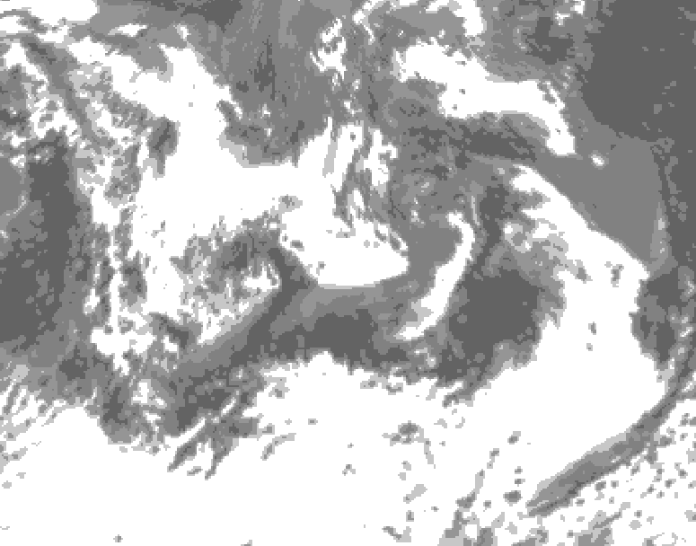 GDPS total cloud 180 hour forecast chart for Canada based on 2025/06/14 1200Z data