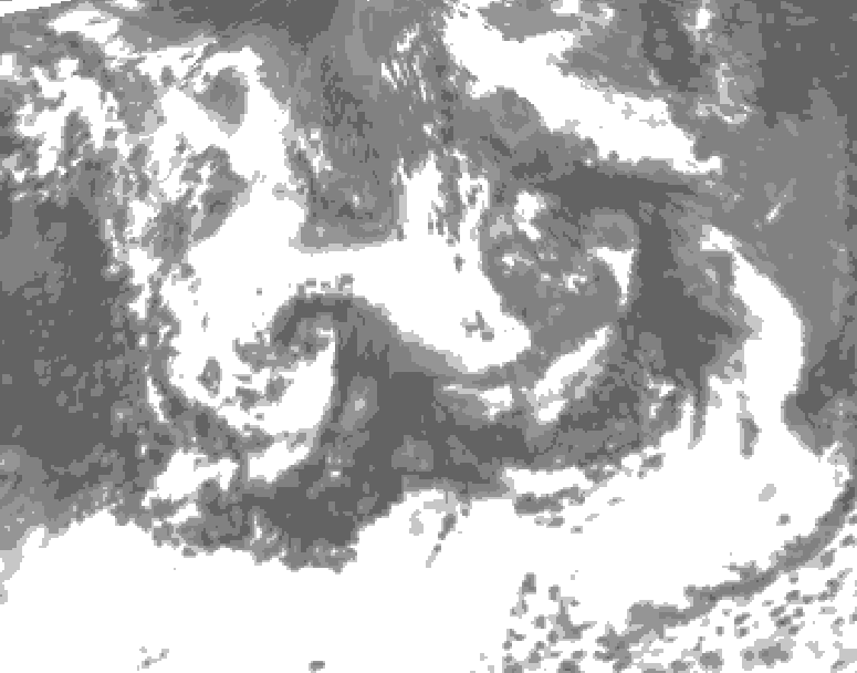 GDPS total cloud 192 hour forecast chart for Canada based on 2025/06/14 1200Z data