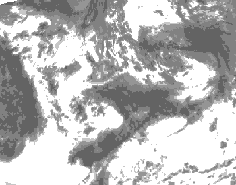 GDPS total cloud 222 hour forecast chart for Canada based on 2025/06/14 1200Z data