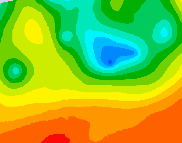 GDPS 500 millibar geopotential height 024 hour forecast chart for Canada based on 2025/06/15 0000Z data