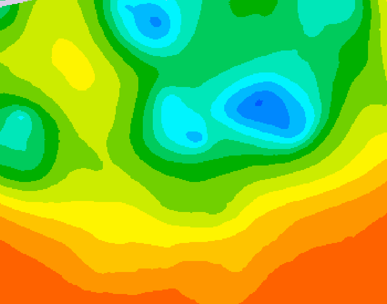 GDPS 500 millibar geopotential height 048 hour forecast chart for Canada based on 2025/06/15 1200Z data