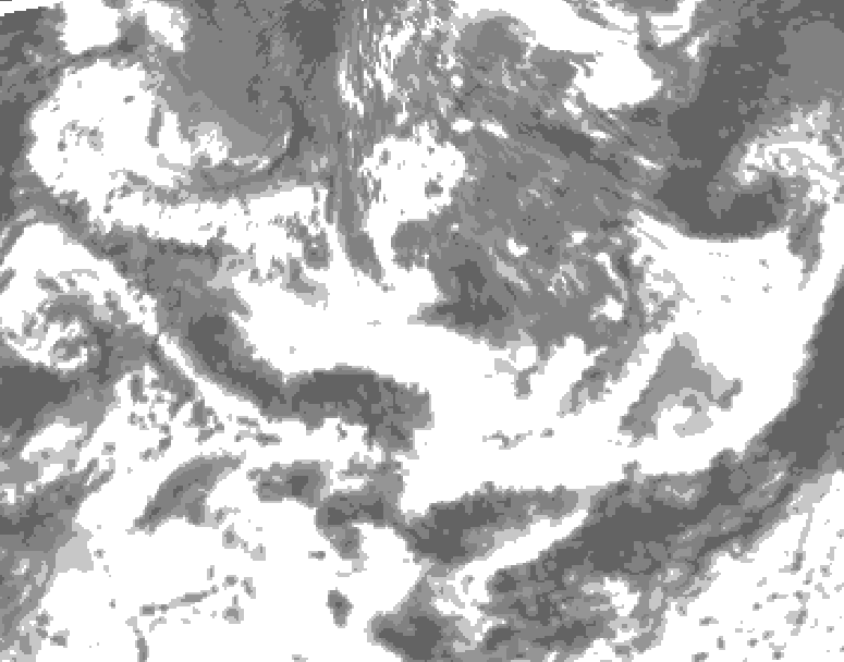 GDPS total cloud 012 hour forecast chart for Canada based on 2025/06/15 0000Z data