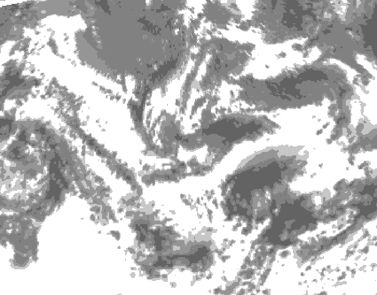 GDPS total cloud 072 hour forecast chart for Canada based on 2025/06/15 0000Z data