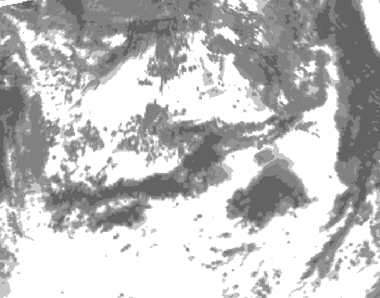 GDPS total cloud 168 hour forecast chart for Canada based on 2025/06/15 0000Z data