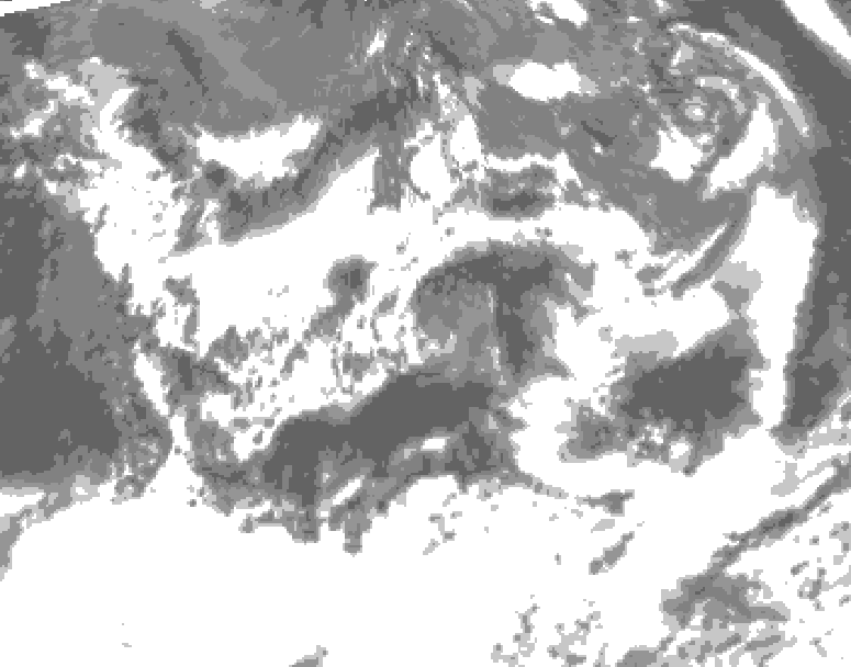 GDPS total cloud 186 hour forecast chart for Canada based on 2025/06/15 0000Z data
