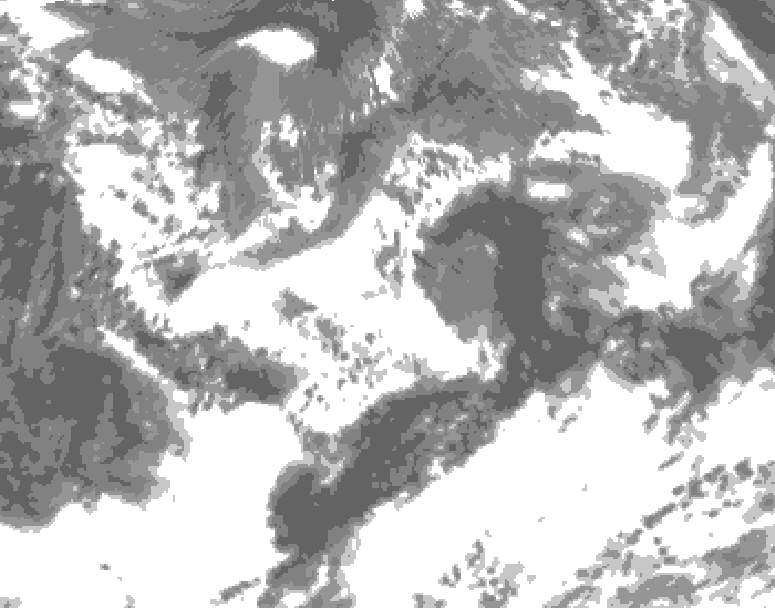 GDPS total cloud 210 hour forecast chart for Canada based on 2025/06/15 0000Z data
