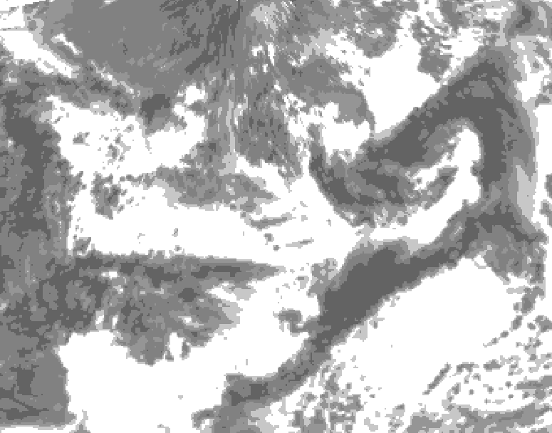GDPS total cloud 234 hour forecast chart for Canada based on 2025/06/15 0000Z data