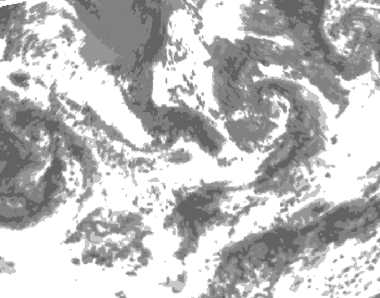 GDPS total cloud 036 hour forecast chart for Canada based on 2025/06/15 1200Z data