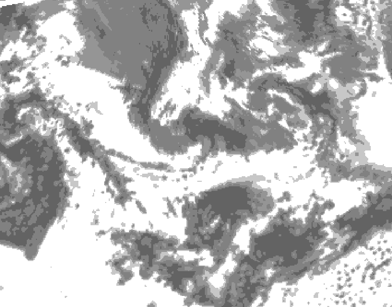 GDPS total cloud 048 hour forecast chart for Canada based on 2025/06/15 1200Z data