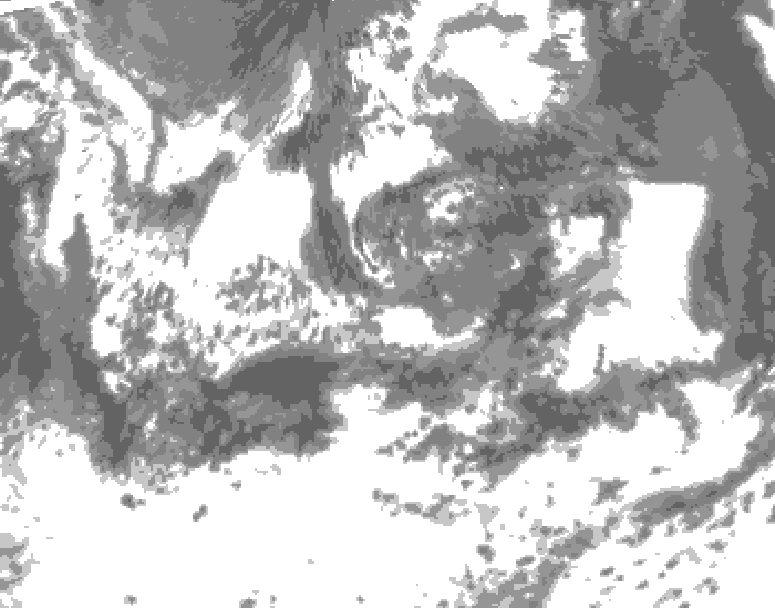 GDPS total cloud 156 hour forecast chart for Canada based on 2025/06/15 1200Z data