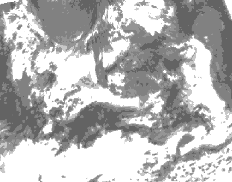 GDPS total cloud 168 hour forecast chart for Canada based on 2025/06/15 1200Z data