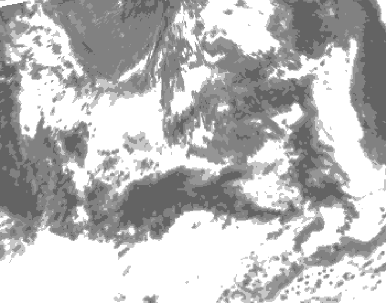 GDPS total cloud 174 hour forecast chart for Canada based on 2025/06/15 1200Z data