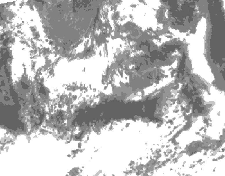 GDPS total cloud 180 hour forecast chart for Canada based on 2025/06/15 1200Z data
