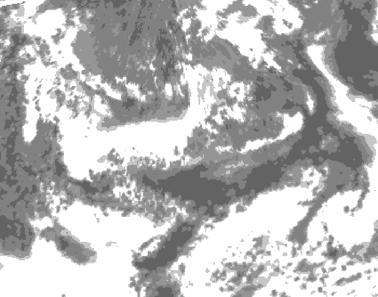 GDPS total cloud 198 hour forecast chart for Canada based on 2025/06/15 1200Z data