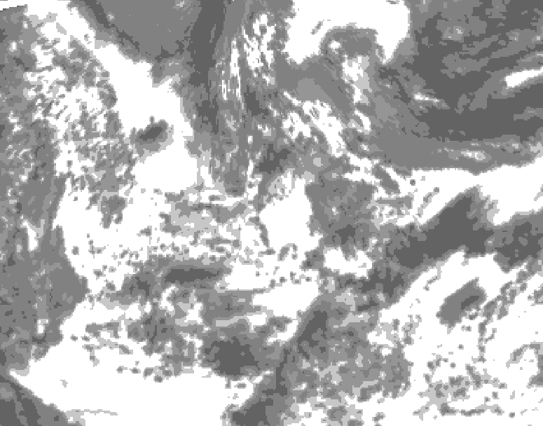GDPS total cloud 228 hour forecast chart for Canada based on 2025/06/15 1200Z data