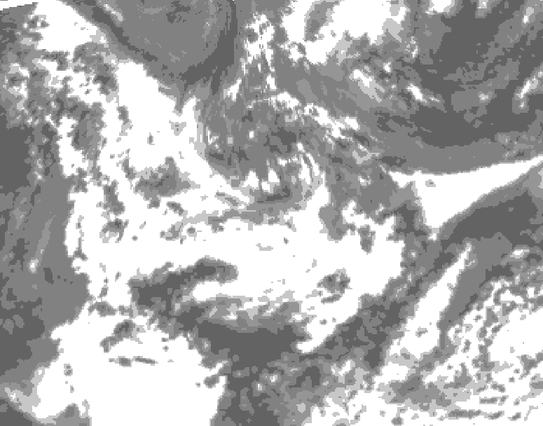 GDPS total cloud 240 hour forecast chart for Canada based on 2025/06/15 1200Z data