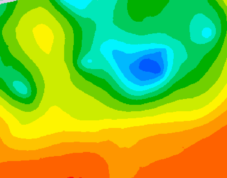 GDPS 500 millibar geopotential height 012 hour forecast chart for Canada based on 2025/06/16 0000Z data