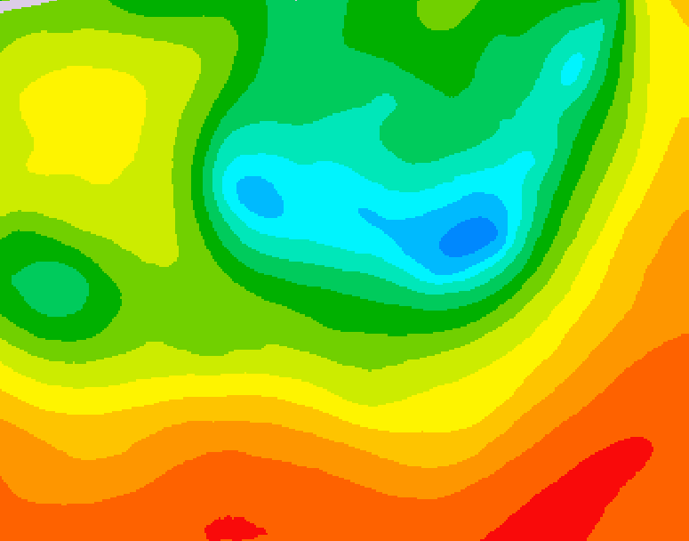 GDPS 500 millibar geopotential height 090 hour forecast chart for Canada based on 2025/06/16 0000Z data