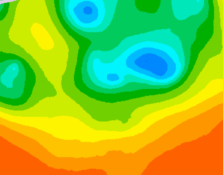 GDPS 500 millibar geopotential height 024 hour forecast chart for Canada based on 2025/06/16 1200Z data