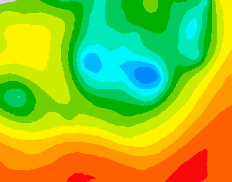 GDPS 500 millibar geopotential height 078 hour forecast chart for Canada based on 2025/06/16 1200Z data