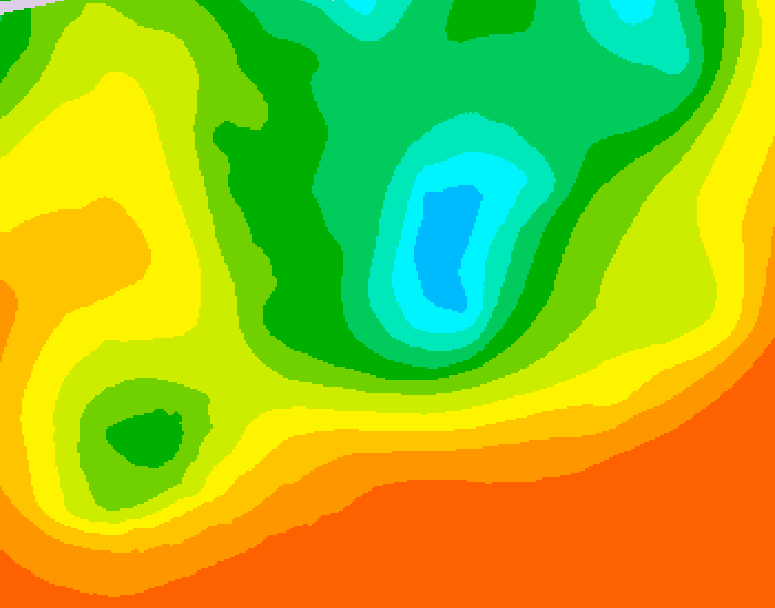 GDPS 500 millibar geopotential height 132 hour forecast chart for Canada based on 2025/06/16 1200Z data