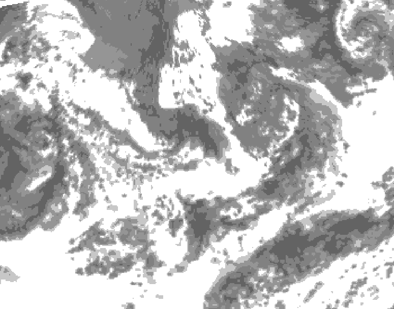 GDPS total cloud 024 hour forecast chart for Canada based on 2025/06/16 0000Z data