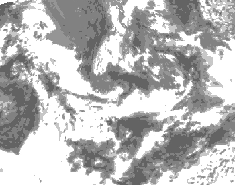 GDPS total cloud 036 hour forecast chart for Canada based on 2025/06/16 0000Z data