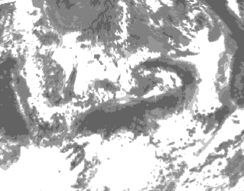 GDPS total cloud 168 hour forecast chart for Canada based on 2025/06/16 0000Z data