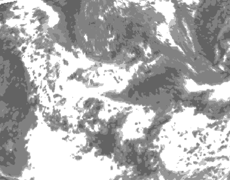 GDPS total cloud 228 hour forecast chart for Canada based on 2025/06/16 0000Z data