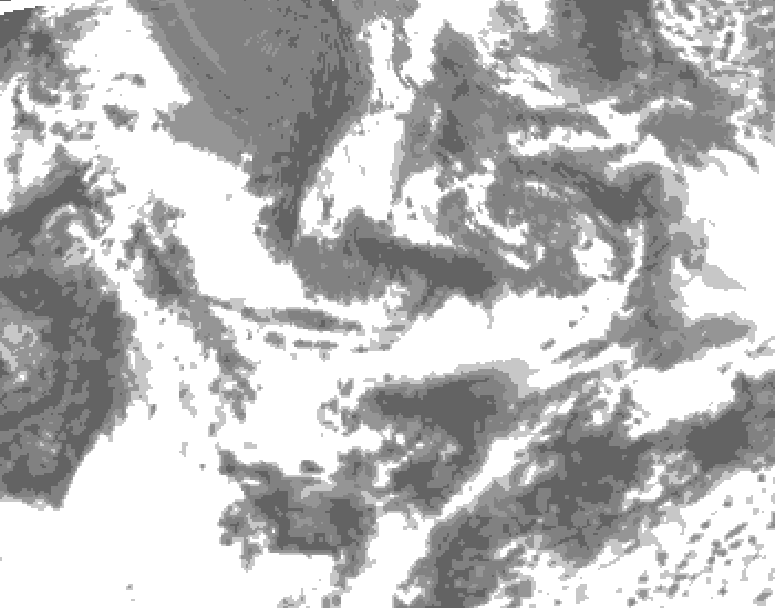 GDPS total cloud 024 hour forecast chart for Canada based on 2025/06/16 1200Z data