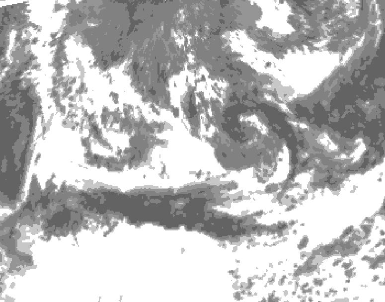 GDPS total cloud 150 hour forecast chart for Canada based on 2025/06/16 1200Z data