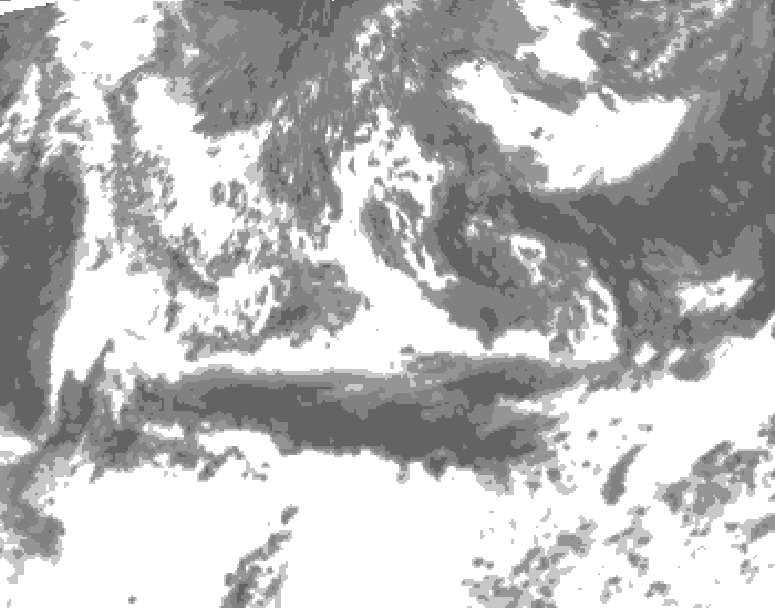 GDPS total cloud 156 hour forecast chart for Canada based on 2025/06/16 1200Z data