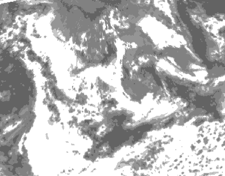 GDPS total cloud 222 hour forecast chart for Canada based on 2025/06/16 1200Z data